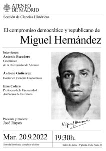El compromiso democrático y republicano de Miguel Hernández @ Ateneo de Madrid